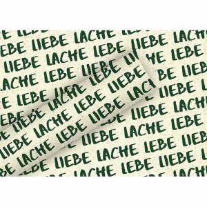 Geschenkpapier 70cmx1,5m  Gras Lebe, Liebe grün