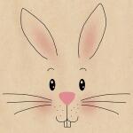 Servietten 33x33cm  By Nature White Bunny, 3-lagig, 20...