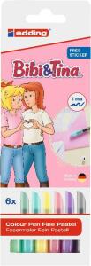 Edding Fasermaler fein 1200 6er-Set sortiert Bibi & Tina