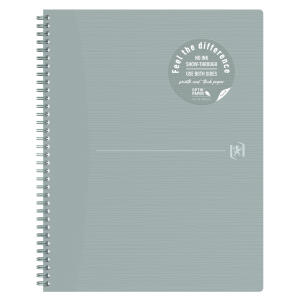Oxford Origins Spiralbuch A4,  liniert, 70 Blatt, Optik Paper,  SCRIBZEE® kompatibel, grau