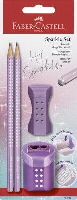 Faber Castell Bleistiftset Sparkle 2 Bleist B Rad+Sp C