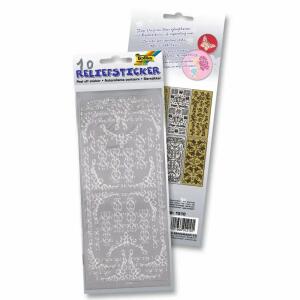 Reliefsticker Gold Silber  10x24cm 10 Blatt