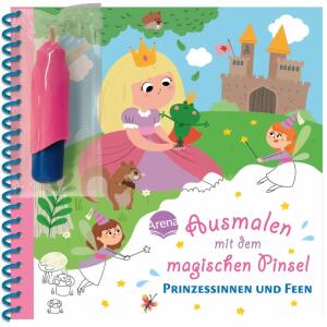 Malbuch Prinzessinnen  und Feen, mit Wassertankstift und Zauberpapier, 14 Seiten,, ab 3 Jahren,, Arena