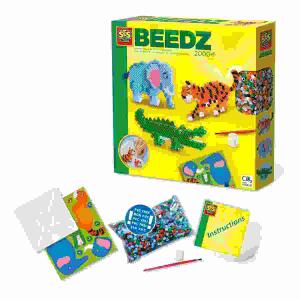 Bügelperlen-Set BEEDZ  Safari Tiere 2000er, enthält kein PVC, Entwicklung der Motorik, ab 5 Jahren,, SES