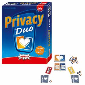 Kartenspiel AMIGO Privacy  Duo, 110 Spielkarten und 21 Punktechips, für 2-4 Spieler,, Spieldauer 20min, ab 16 Jahren