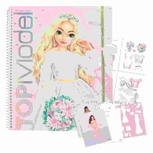Malbuch Create your  TOPModel Wedding Special, mit Schablonen, Stickern und Vorlagen, ab 6 Jahren,, Depesche