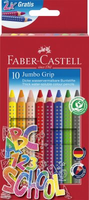 Faber Castell Buntstift Grip Jumbo 5,3 mm 10er Promotionetui