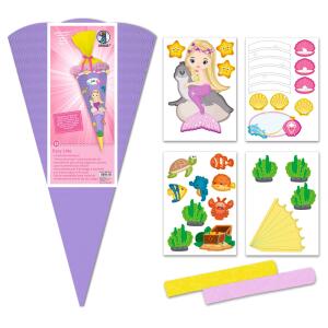 Schultüten Bastelset  Easy Line Meerjungfrau, 68cm 6-eckig Ursus