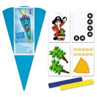 Schultüten-Bastelset  easy line, Pirat, blau