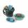 Sandspiel-set Blue Marine  6teilig, im Baumwollnetz, Inhalt: Sandschaufel, Rechen, Sieb,, Eimer mit Schnabel, Boot, Sandform; Material: Reycling PP, (rPP), ab 24 Monaten,, dantoy