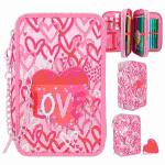 Federtasche Triple  TOPModel ONE LOVE, mit 3 Taschen...