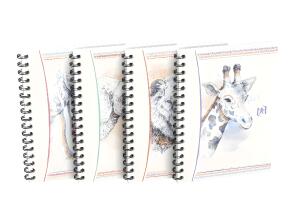 Oxford GO Boho Spirit Spiralbuch A6, kariert 5x5 mm, 4 Motive sortiert