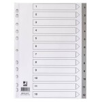 Ordnerregister 1-12 A4 PP grau Q-CONNECT KF01917 Indexblatt