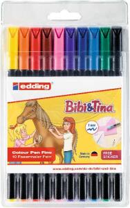 Edding Fasermaler fein 1200 10er-Set sortiert Bibi & Tina®