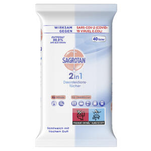 Reinigungstuch Desinfektion  2in1 40ST SAGROTAN 3634773007 2320899