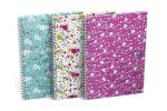 Oxford GO Floral Spiralbuch A5, kariert 5x5 mm, Softcover mit Soft Touch Finish, weiße Doppelspirale, 60 Blatt, Optik Paper, SCRIBZEE-kompatibel, 4 Designs sortiert