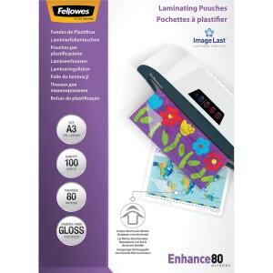 Fellowes Laminierfolie Enhance - A3, glänzend, 80 mym, 100 Stück