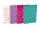 Oxford GO Floral Notizblock A6, liniert 7 mm, Softcover mit Soft Touch Finish, kopfgeheftet, 50 Blatt, Optik Paper, mit Mikroperforation, EU Ecolabel, 4 Designs sortiert