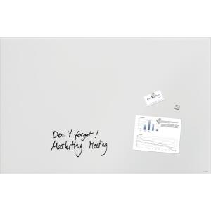 SIGEL GL546 Glas-Magnettafel Artverum - super-weiß - 91 x 46 x 1,50 cm - polierte Ecken - Sicherheitsglas (ESG), Stahl - GS-geprüft