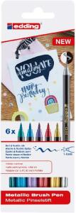 Edding Metallic Pinselstift 1340 6er-Set sortiert