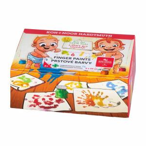 KOH Finger- Malfarben 6er Set - 6 x 50 ml / Becher