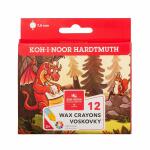 KOH Wachsmalstifte Drachenmotiv 7,8 mm x 80 mm 12er Pack