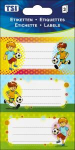 TSI Namensetikett 35 x 75 mm 3 x 3 Stück Fußball Kids