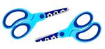 TSI Bastelschere 13 cm Fußball blau für Rechtsshänder