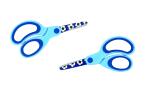 TSI Bastelschere 13 cm Fußball blau für Rechtsshänder