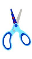 TSI Bastelschere 13 cm Punkte blau für Rechtsshänder