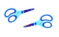 TSI Bastelschere 13 cm Punkte blau für Rechtsshänder