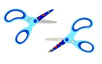 TSI Bastelschere 13 cm Punkte blau für Rechtsshänder