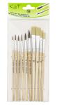 TSI Schulmalpinsel Haar+Borstenpinsel naturbelassen 10er Set