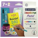 Centro Decor Pen Deko Marker " Pastell 7 + 2 " 1,2 mm 9er