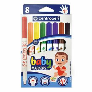 Centro Fasermaler Baby niedrige 5 mm Spitze 8er Papp-Etui