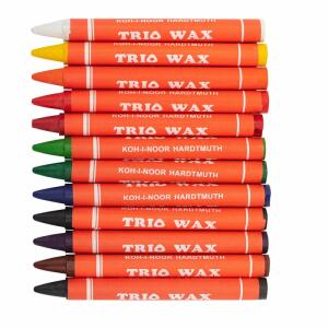 KOH Wachsmalstifte TRIO WAX 8,2 mm x 90 mm 12er Pack