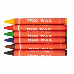 KOH Wachsmalstifte TRIO WAX 8,2 mm x 90 mm 6er Pack