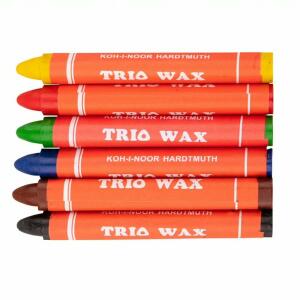 KOH Wachsmalstifte TRIO WAX 10 mm x 90 mm 6er Pack