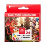 KOH Wachsmalstifte Drachenmotiv 7,8 mm x 80 mm 24er Pack