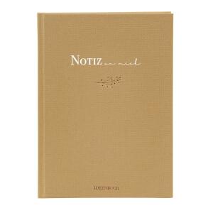 Goldbuch Notizbuch Notiz an mich Beige