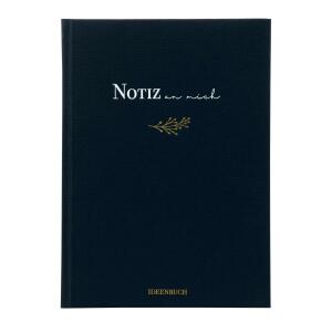 Goldbuch Notizbuch Notiz an mich dunkelblau