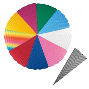 Goldbuch Bastelschultüten Sortiment 3D-Colorwellpappe Sortiment