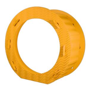 RUNDE LATERNEN 3D-WELLP.21CM,10ST.SOGELB