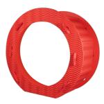 RUNDE LATERNEN 3D-WELLP.21CM,10ST.RUBINROT