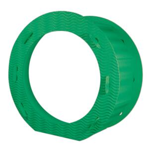 RUNDE LATERNEN 3D-WELLP.21CM,10ST.DGRÜN