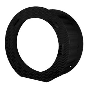 RUNDE LATERNEN 3D-WELLP.21CM,10ST.SCHWARZ