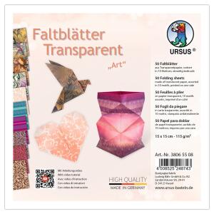 FALTBL.TRANSP. "ART"115G,15x15CM,50BL