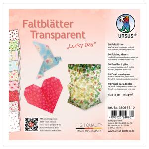 FALTBL.TRANSP. "LUCKY DAY"115G,15x15CM,50BL