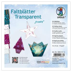 FALTBL.TRANSP. "FROSTY"115G,15x15CM,50BL