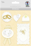 3D-STICKER-SET 6 "WEDDING",7STK